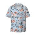 thumbnail image 3 of Goofa Rose Flowers Printed Men's Casual Short-sleeved Shirt,Lightweight Breathable Button-down,Summer Casual men's top,Versatile Fashion shirt-Small, 3 of 7