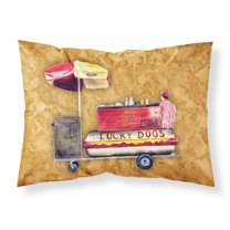 Carolines Treasures 8781PILLOWCASE Hot Dog Fabric Standard Pillowcase Standard multicolor