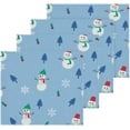 thumbnail image 2 of GZHJMY Christmas Snowman Washcloths 2 Pack, Super Soft Absorbent Cotton Baby Face Towels, Washable Reusable Fingertip Towel for Bath Gym Hotel Spa, 12 x 12 Inch, 2 of 7