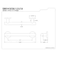thumbnail image 2 of Kingston Brass GBS1412CS8 Berwyn 12-Inch x 1-1/4-Inch O.D. Stainless Steel Grab Bar in Brushed Nickel, 2 of 5