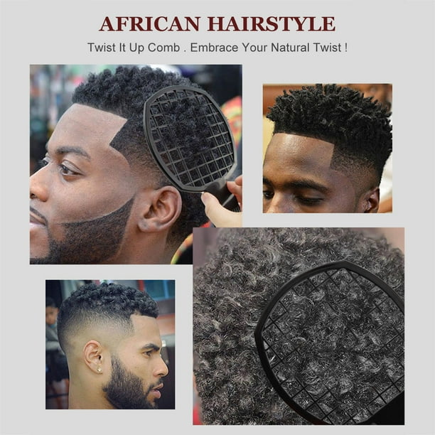 Peigne Cheveux Afro 4 Pièces Peigne Afro Metal ,avec 2 Pièces Curl