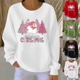 thumbnail image 1 of Yteetum Chandails en Molleton de Noël pour Femmes, Col Rond, Tricot Côtelé, Chandail Sans Capuche, Imprimé Graphique, Manches Longues, 1 of 4