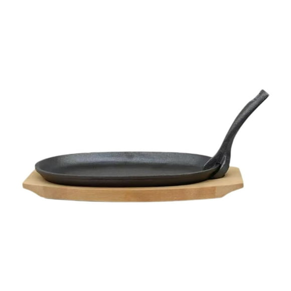 DOLITY Sizzling Plate Easy to Clean Cast Iron Steak Plate for Restaurant Party Home
