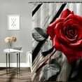 thumbnail image 2 of Pratyus Rose Modern Waterproof Shower Curtain for Country Cottage & Farmhouse Bathroom Decor with Hooks 60x72, 2 of 7