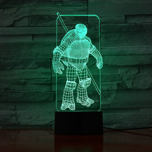Luz nocturna LED 3D Mutant Ninja Turtles que cambia de color