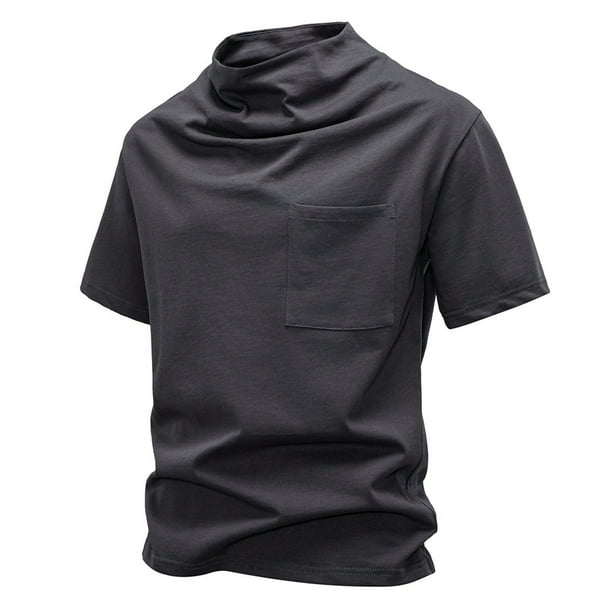 pstuiky camiseta de hombre, Blusa básica de manga corta con cuello redondo y mangas cortas para hombre camisetas de hombre xxxxl