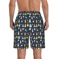 thumbnail image 3 of KLL Rocket Space Men's Casual Summer Beach Shorts Hawaiian Shorts with Pockets-Medium, 3 of 5
