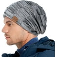 thumbnail image 2 of REDESS Beanie Hat for Men and Women Winter Warm Hats Knit Slouchy Thick Skull Cap-Mix Black, 2 of 5