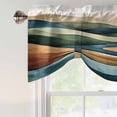 thumbnail image 3 of Colorful Abstract Art Tie Up Valance Curtains for Windows, Kitchen Curtains Window Shades, Mountain Modern Watercolor Light Filtering Roman Curtain Valances for Bedroom/Bathroom/Cafe 42"x12", 3 of 9