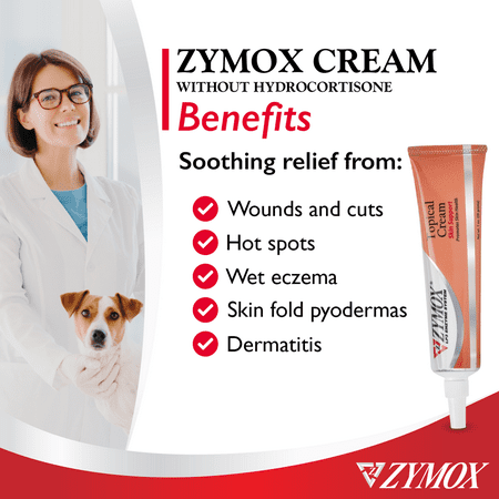 Zymox Topical Cream without Hydrocortisone, 1 Ounce