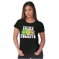 thumbnail image 4 of Inspirational Think Positive Saying Womens Slim Fit Graphic Tee Brisco Brands S, 4 of 5