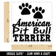 thumbnail image 2 of American Pit Bull Terrier Dog Paw Prints Fun Text Self-Inking Rubber Stamp Ink Stamper - Yellow Ink - Small 1 Inch, 2 of 7