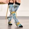 thumbnail image 5 of FORMRS Womens Knee High Socks Casual Long Thick Travel Daily Wear, 1 Pair, Colorful Leaves, 5 of 6