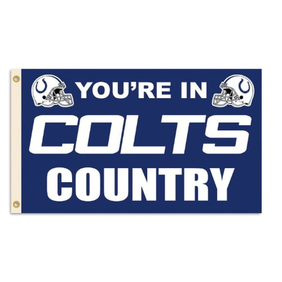 Fremont Die NFL Indianapolis Colts 3 x 5 Flag with Grommets, 3 x 5-Foot, In Country