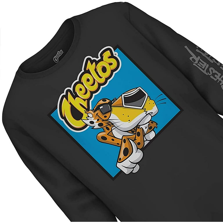 Cheetos Mens Chester Cheetah Shirt - Flamin Hot Chester Cheetah Long Sleeve  Graphic T-Shirt