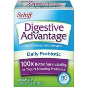 Digestive Advantage Daily Probiotic - Survives Better Than 50 Billion Capsules 80 Each - (Pack of 2)