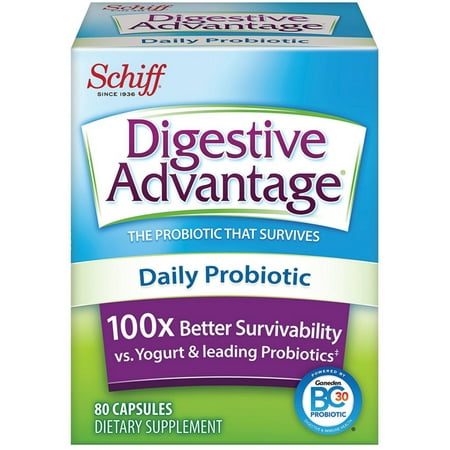 Digestive Advantage Daily Probiotic - Survives Better Than 50 Billion Capsules 80 (Best Time To Take A Probiotic Pill)