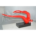 thumbnail image 3 of Nifao Modern Art Red Ribbon Resin Statue – Modern Home Decor Sculpture, 25"L x 6"W x 13"H, 3 of 11