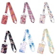 thumbnail image 2 of CB1457 Flowers Lanyard For Keychain ID Card Cover Passport Student Cellphone USB Badge Holder Key Ring Neck Straps Accessories 7, 2 of 6
