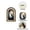 C, variant on Fiaya Women Halloween Ghost Wooden Double-Layer Decorative Sign Arch Door Frame for Tabletop Wall Hanging Vintage Rustic Ornament Style B