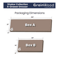 thumbnail image 5 of Grain Wood Furniture Shaker 6 Drawer Dresser Solid Pine Wood Natural, 5 of 6