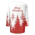 thumbnail image 4 of Resicozy 3/4 Length Sleeve Womens Christmas Tops Dressy Casual Blouses Trendy V Neck Xmas Printed T Shirts Fall Clothes Watermelon Red 2XL, 4 of 7