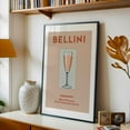 thumbnail image 5 of Bellini - Venezia Veneto Italy Illustration Cocktail Vintage Typography Kitchen Decor Bar Modern Art Minimalist Black Framed Wall Art Print 12 x 18 inches, 5 of 8