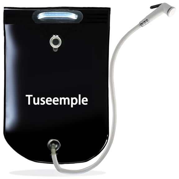 Tuseemple Bedside Shower Water Bag for Portable Hair Washing Basin / Sink for Bedridden, Be Used with Inflatable Hair Washing Tray /Shampoo Bowl for Sink Provides Warm Water to Wash Hair Easier (Black