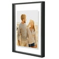 thumbnail image 3 of Americanflat 11x14 Picture Frame with Shatter-Resistant Glass Aluminum Floating Display Photo Float - Black, 3 of 9