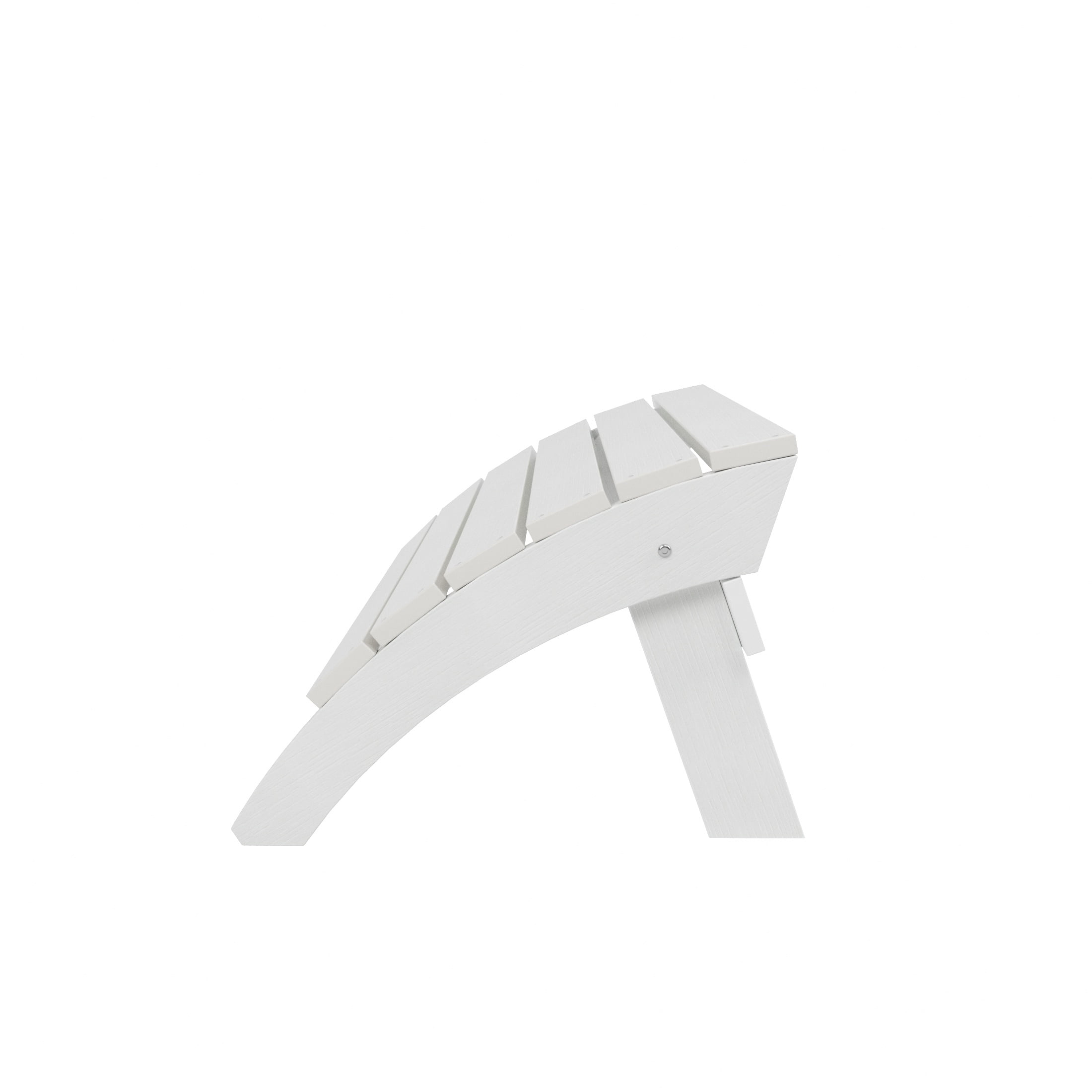 Outdoor Adirondack Chair Folding Ottoman, White