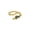 Gold, variant on 925 Silver Lava Texture Zircon Open Ring, Sterling Silver Adjustable Ring