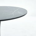 thumbnail image 5 of GZXS Mid-Century Modern Dining Table with Black Marbling MDF Top & Metal Pedestal Base, 31.5" Small Space Kitchen or Dining Room Round Table, Easy to Assemble & Clean, 5 of 6