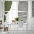 thumbnail image 5 of Sage Green Blackout Curtains for Bedroom, Modern Painting Farmhouse Striped Abstract Art Thermal Insulated Kitchen Drapes with Grommets, Light Blocking Window Treatment, 2 Panels 52" x 90", 5 of 7