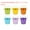 Green/Yellow/Orange/Blue/Light Purple/Purple, variant on Small Metal Buckets with Handles, Mini Galvanized Bucket Colorful Easter Buckets Deep Blue 5.9"x5.1" 6 Pcs