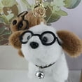 thumbnail image 4 of 2-Pack Magnetic Plush Puppy Keychains with Glasses - Cute Squatting Dog Stuffed Animal Key Ring for Bags, Backpacks | Adorable Couple Gift Accessories, 4 of 8