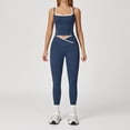 thumbnail image 4 of PISONIC Womens Workout Sets Two Piece Spaghetti Straps Tank Top Matching High Waist Leggings Gym Work Out Outfits with Pockets, 4 of 5