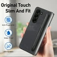 thumbnail image 2 of TECH CIRCLE Case for Samsung Galaxy Z Fold 5 2023 7.6", Premium Leather Hard Plastic Protective Sturdy Cover Case with S Pen Holder, Black, 2 of 9