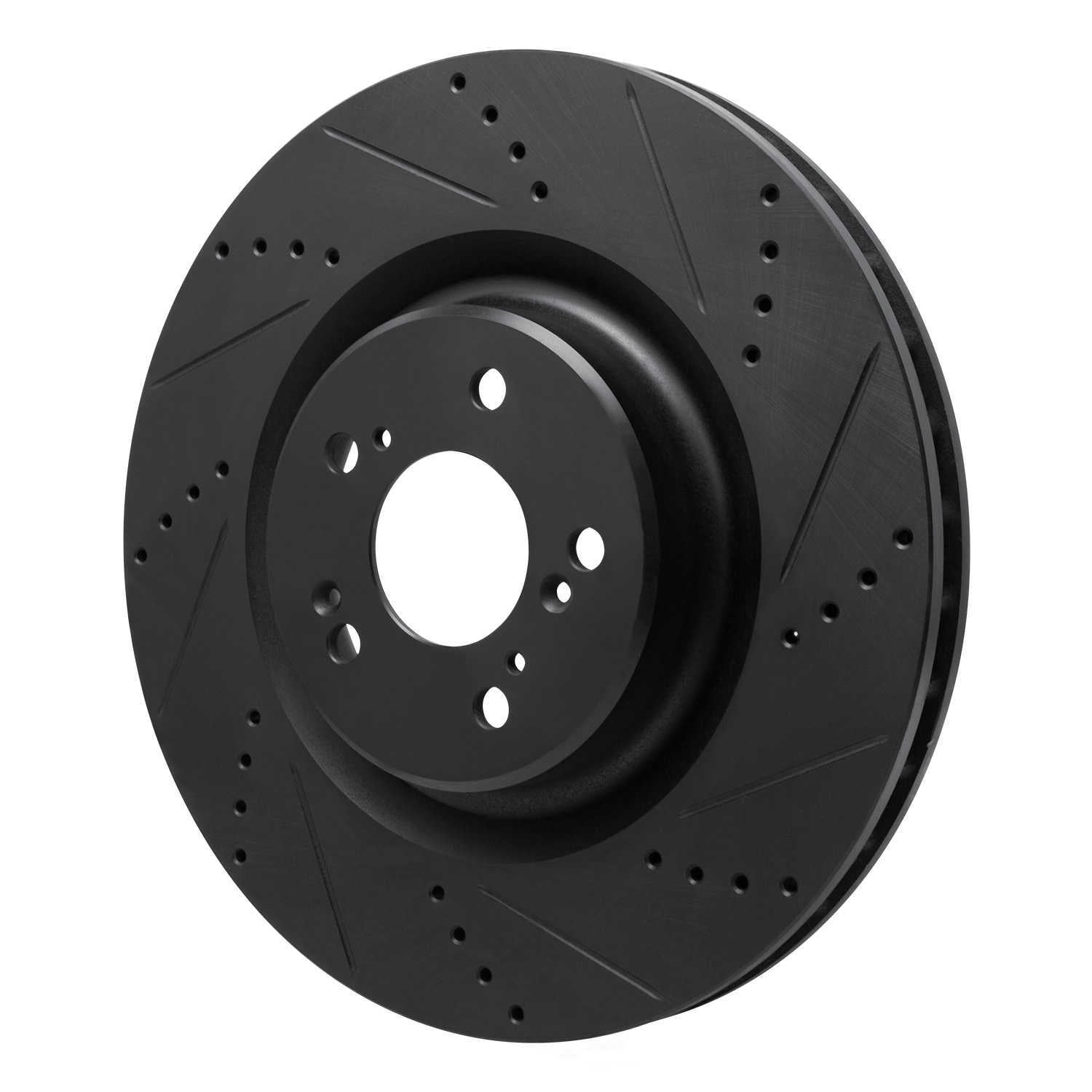 Dynamic Friction Company 633-58039R DFC Brake Rotor - Drilled And Slotted - Black