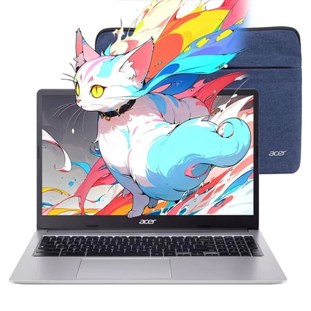 Acer Chromebook 315 15.6" Full HD Laptop, Dual Core Intel Celeron N4500, 4GB RAM 64GB eMMC, Numeric Keypad, Wi-Fi 6, Type-C, Chrome OS, Silver