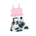thumbnail image 2 of Viworld Flamingo Toddler Baby Girl Vest Crop Tops Short Pants Outfits Clothes,2T, 2 of 6