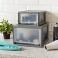 thumbnail image 6 of IRIS 14 Qt Medium Plastic Drawers, Under Bed Storage Bins, Stackable, Modular, 4Pk, 6 of 11