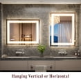 thumbnail image 6 of Mirrasia 40"x30" LED Bathroom Mirror Lighted Vanity Wall Mirror 3 Color Temperature Dimmable Mirror, 6 of 6