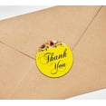 thumbnail image 3 of Darling Souvenir 45 Pcs Yellow Round Floral Thank You Stickers DIY Envelope Seals-1.6 Inches, 3 of 4