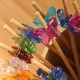 thumbnail image 4 of BambooMN 3.9" Decorative Acrylic Dark Blue Butterfly Bamboo Picks Skewers, 300 Pieces, 4 of 7