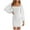 White, variant on Miluxas Hoodie Dress for Women Summer Long Sleeve Sun Protection Mini Dresses Casual Athletic Golf Half Zip Tunic Dress