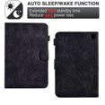 thumbnail image 2 of Tablet Case for Amazon Fire 7 12th Gen 2022, Embossed Tree Pattern PU Leather Book Style Smart Auto Wake/Sleep Cover with Stand Card Slots Magnetic Clasp Shockproof Case, Black, 2 of 9