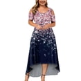 thumbnail image 1 of DPTALR Robe Longue d'Été Élégante à Épaules Dénudées, Manches Mi-Longues, Col Rond, pour Femme, pour Grande Fête des Mères, 1 of 6