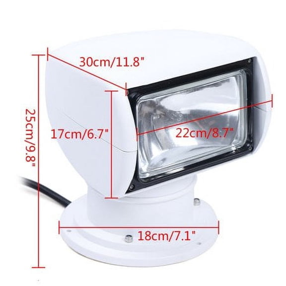 Marine Remote Control Spotlight Searchlight 12V 100W Bulb For Yachts/Boats