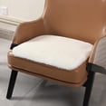 thumbnail image 5 of Faux   Seat Cushion 20 Inch, 18mm Medium Pile Seat Pad with Non-Slip TPE Backing for , SUVs, , Office Chairs, White, 5 of 6