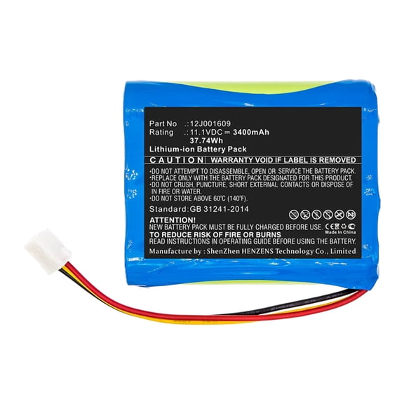 Batteries N Accessories BNA-WB-L15424 Vacuum Cleaner Battery - Li-ion, 11.1V, 3400mAh, Ultra High Capacity - Replacement for Moneual 12J001609 Battery